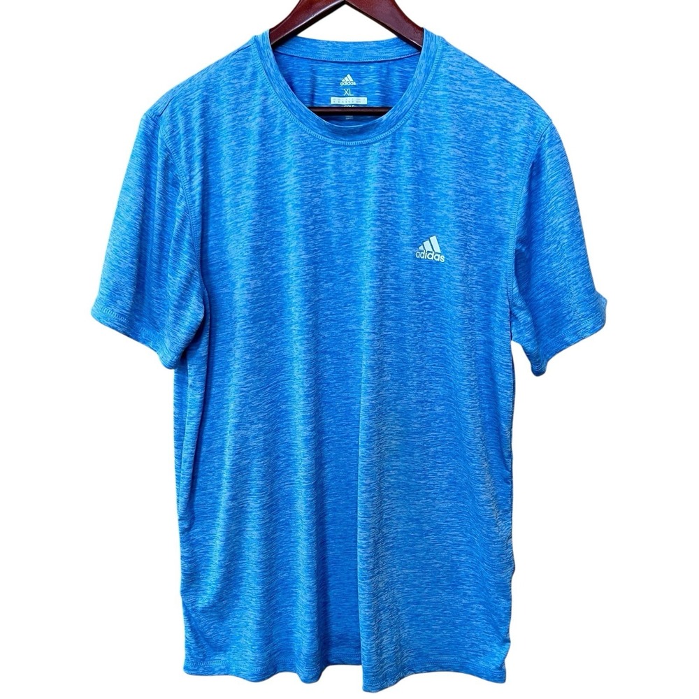 Adidas Golf T Shirt Adult XL Heather Blue Short Sleeve Crew Neck Performance